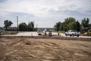 35th and O street Roundabout construction
